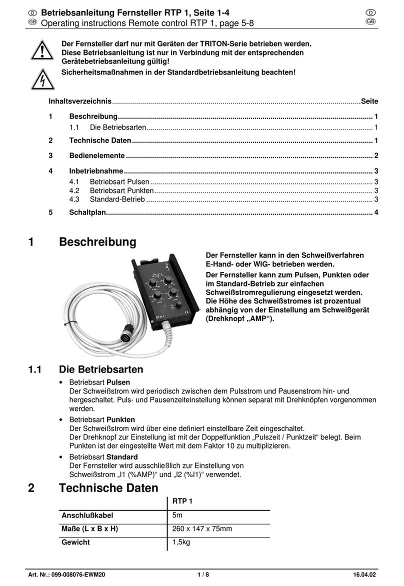 EWM RTP 1 operating instructions