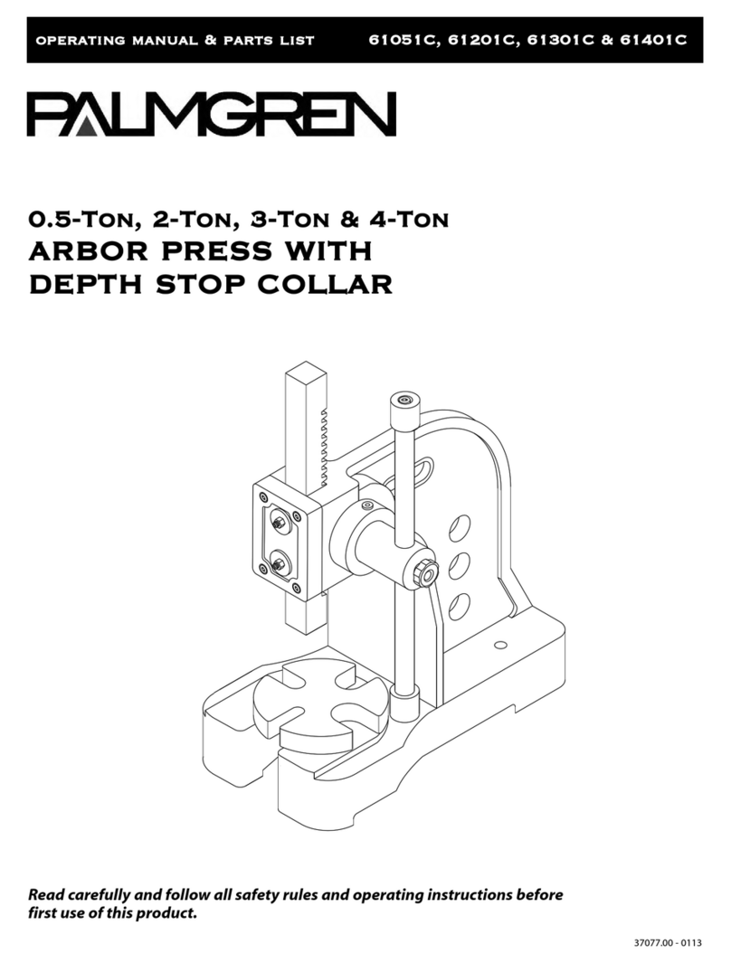 Palmgren 61051C Operating manual & parts list