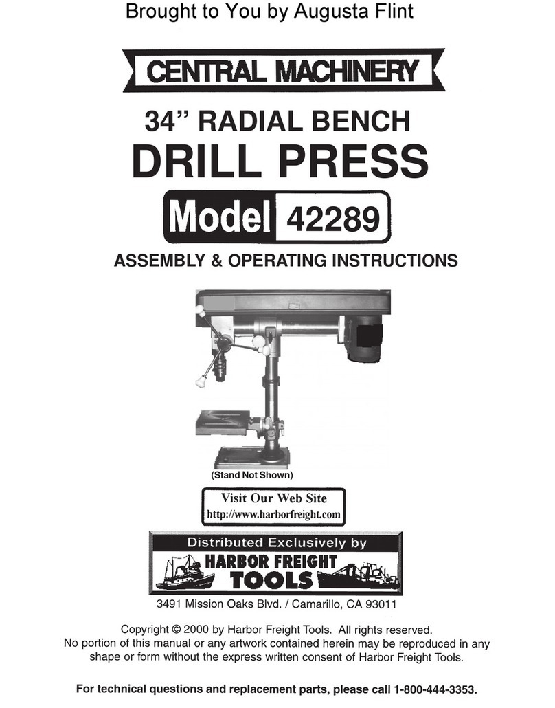 Central Machinery 42289 Assembly & operating instructions Central Machinery 42289 Assembly & operating instructions