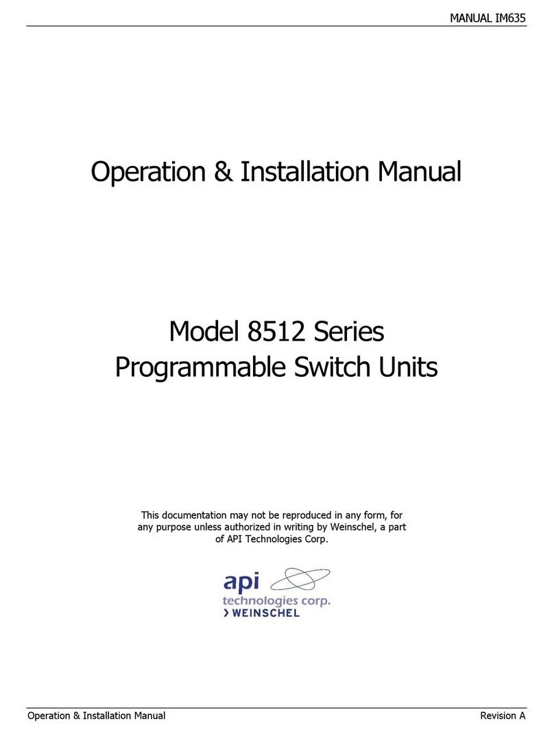 API 8512 Series Operation & installation manual