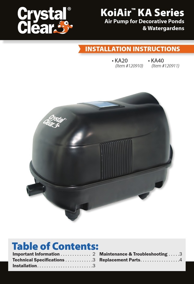 Crystal Clear KoiAir KA Series installation instructions