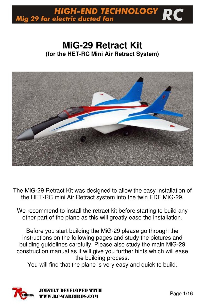 RC WARBIRDS MiG-29 Retract Kit User manual