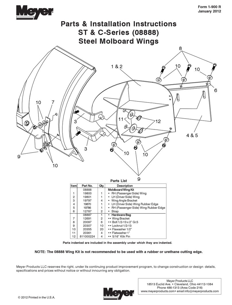 Meyer 08888 Parts & Installation Instructions