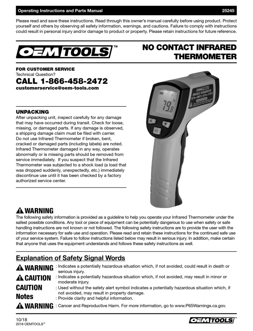 OEM Tools 25245 Operating instructions and parts manual