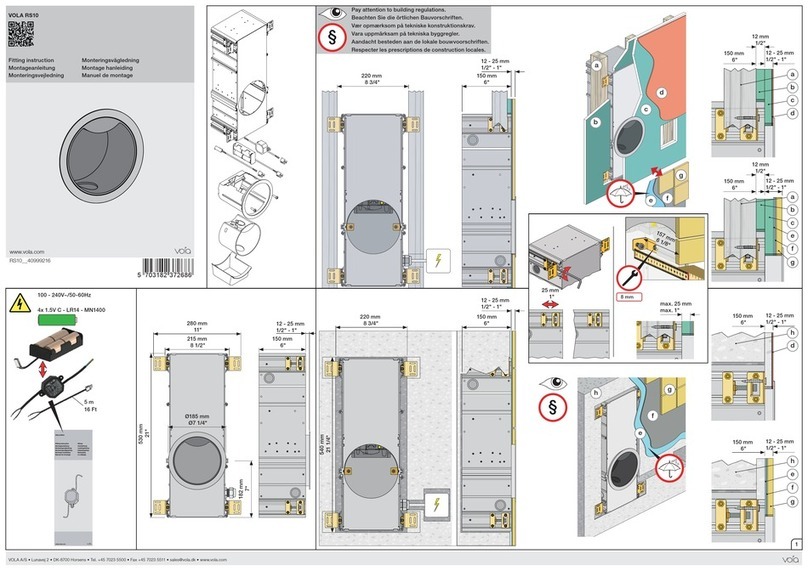 Vola RS10 FITTING INSTRUCTION
