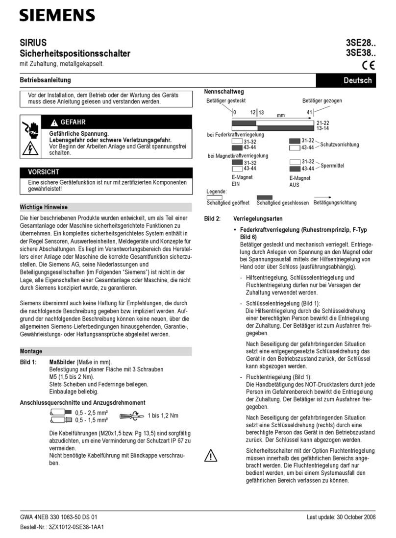 Siemens SIRIUS 3SE28 Series User manual