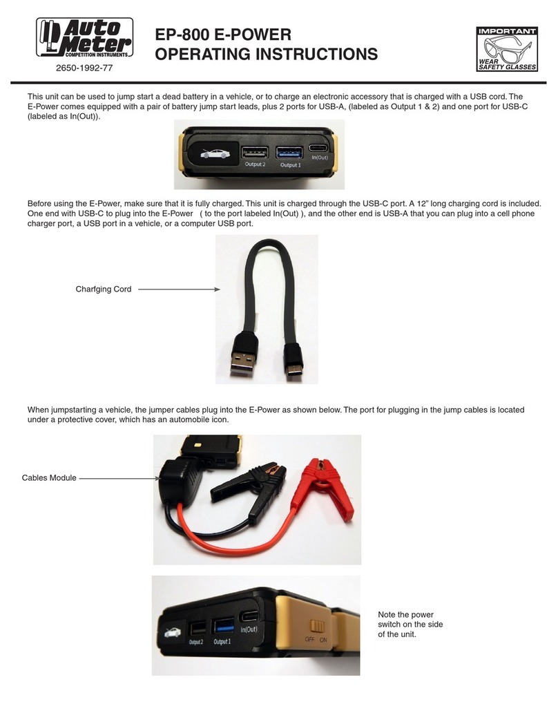 AutoMeter EP-800 E-POWER operating instructions