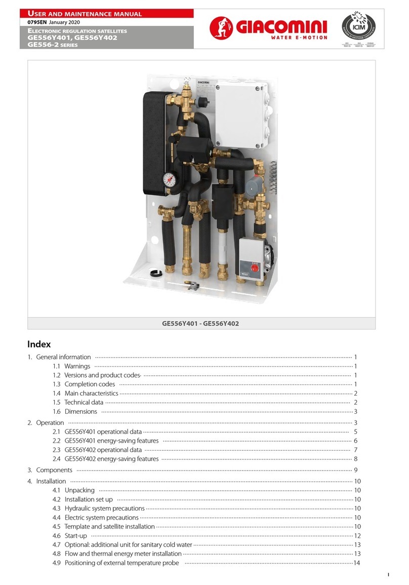 Giacomini GE556-2 Series User and maintenance manual