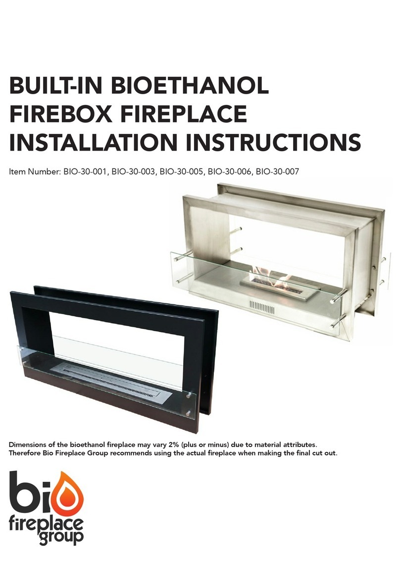 Bio Fireplace Group BIO-30-001 installation instructions Bio Fireplace Group BIO-30-001 installation instructions