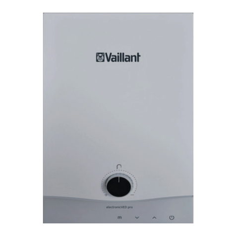 Vaillant EIWH electronicVED pro Series User manual
