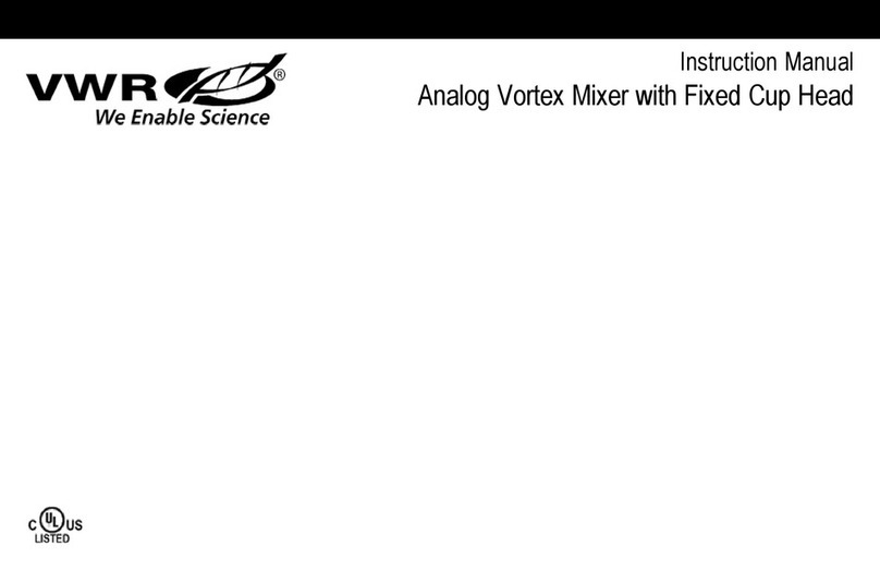 VWR Analog Vortex Mixer User manual