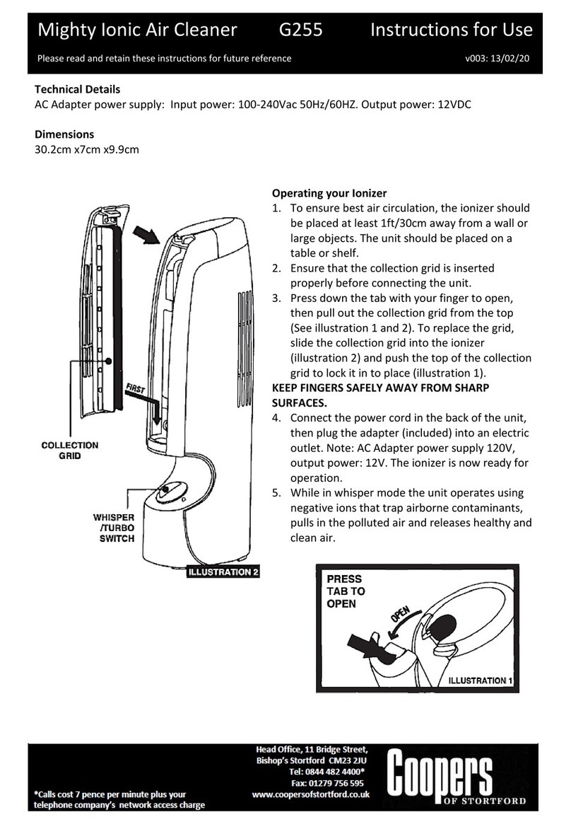 Coopers of Stortford G255 Instructions for use