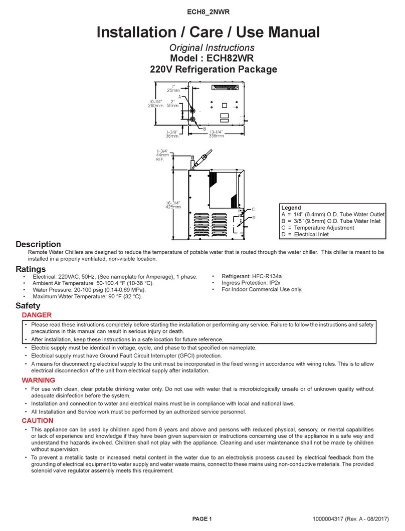 Elkay ECH82WR Installation, care & use manual