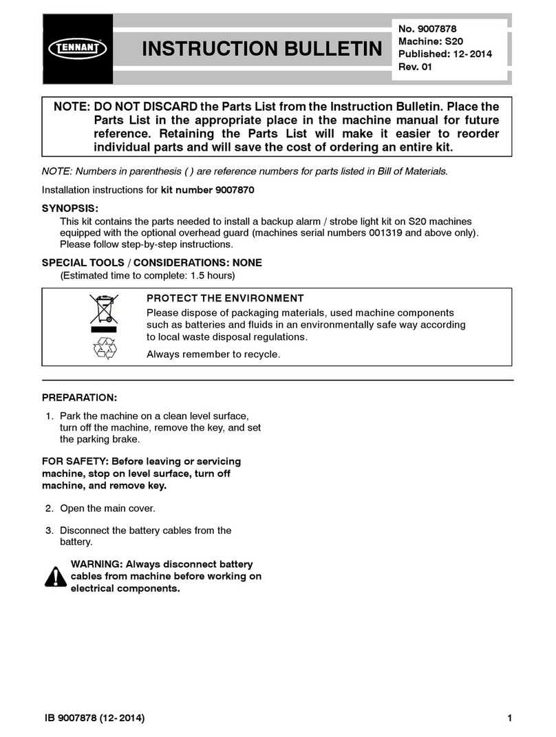 Tennant SweepSmart S20 ELECTRIC Instruction bulletin