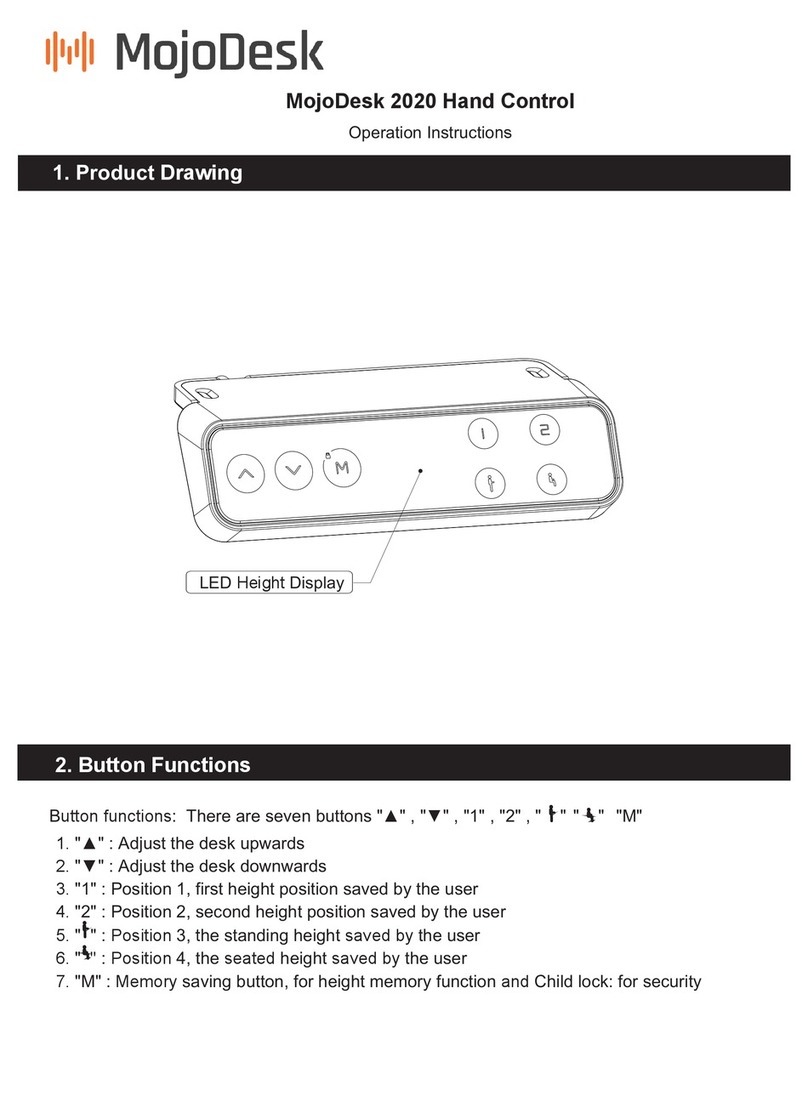MojoDesk Hand Control 2020 Operation instructions