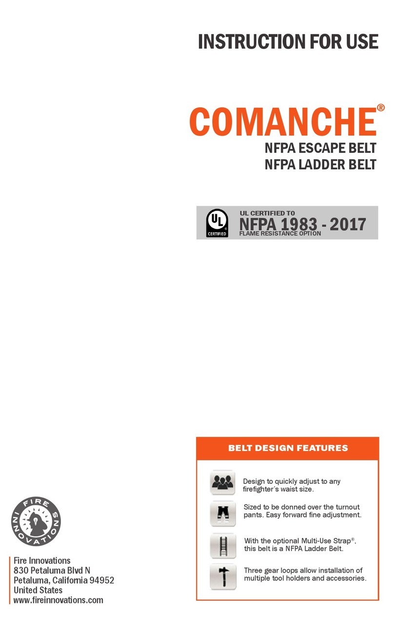 Fire Innovations COMANCHE NFPA ESCAPE BELT Instructions for use Fire Innovations COMANCHE NFPA ESCAPE BELT Instructions for use