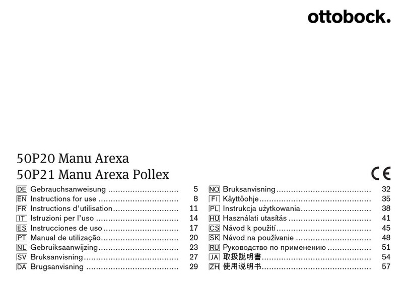 Otto Bock Manu Arexa 50P20 Instructions for use