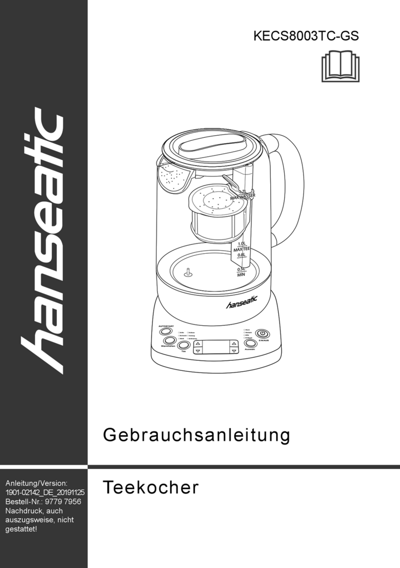 Hanseatic KECS8003TC-GS user manual Hanseatic KECS8003TC-GS user manual