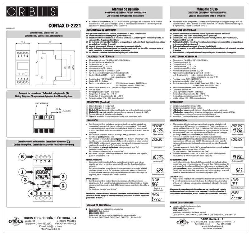 Orbis CONTAX D-2221 user manual