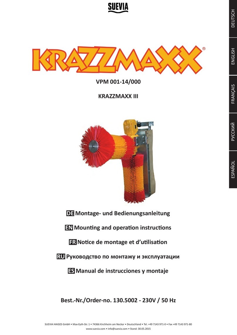 Suevia Krazzmaxx Series Mounting and operation instructions Suevia Krazzmaxx Series Mounting and operation instructions