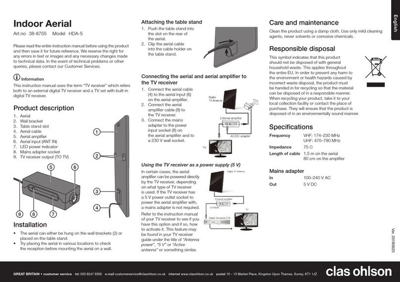 Clas Ohlson HDA-5 quick start guide