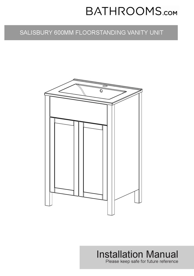BATHROOMS.COM SALISBURY 600MM FLOORSTANDING VANITY UNIT installation manual BATHROOMS.COM SALISBURY 600MM FLOORSTANDING VANITY UNIT installation manual