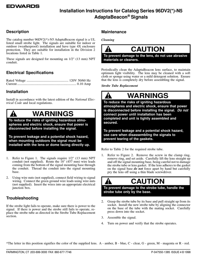 Edwards AdaptaBeacon 6DV2 N5 Series installation instructions