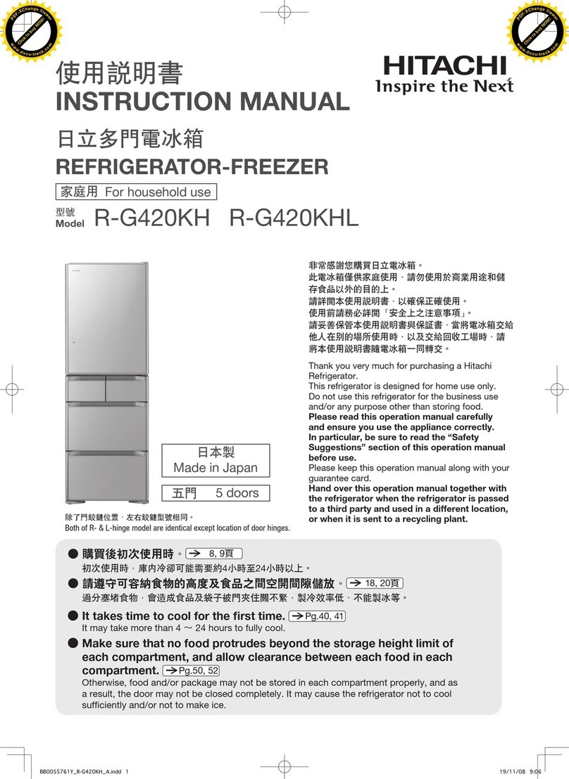 Hitachi R-G420KHL User manual