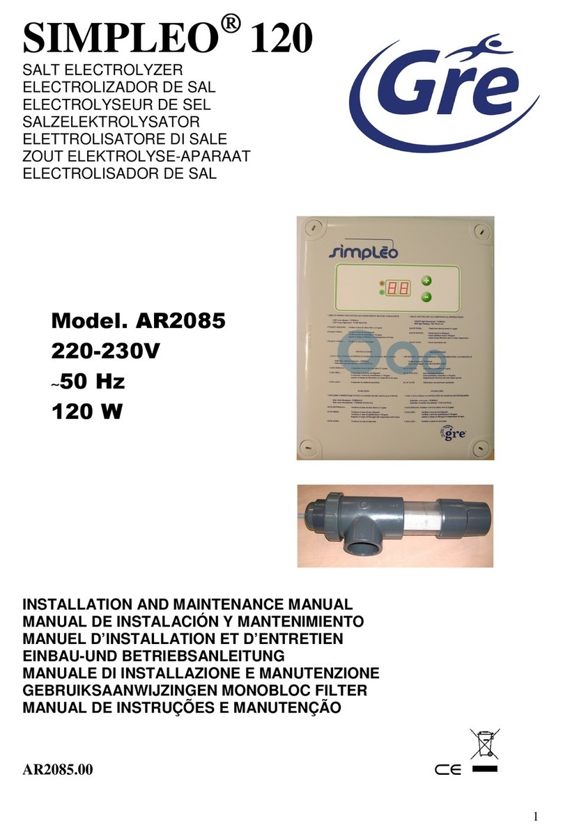 GRE SIMPLEO 120 AR2085 Installation and maintenance manual