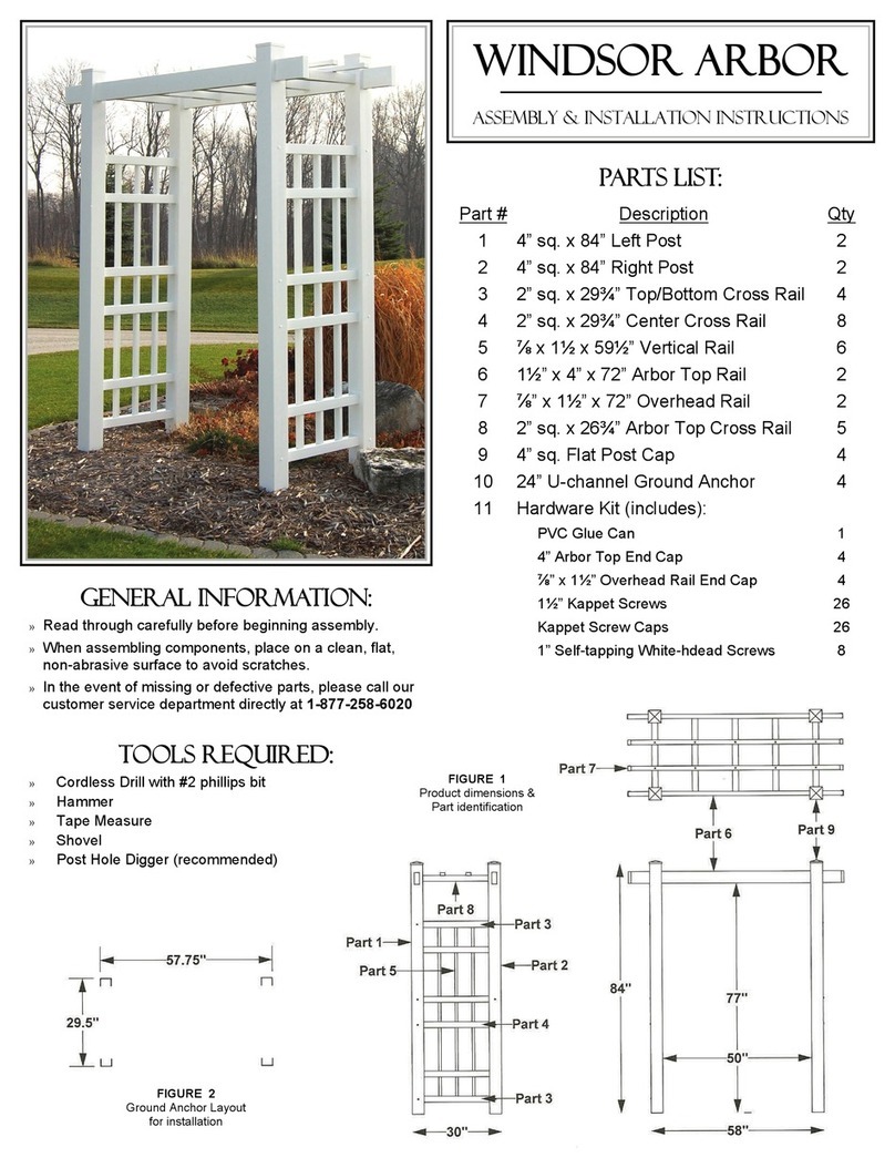 Windsor Arbor 11112 Assembly/installation instructions