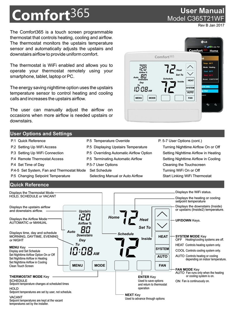 eControls Comfort365 C365T21WF User manual eControls Comfort365 C365T21WF User manual