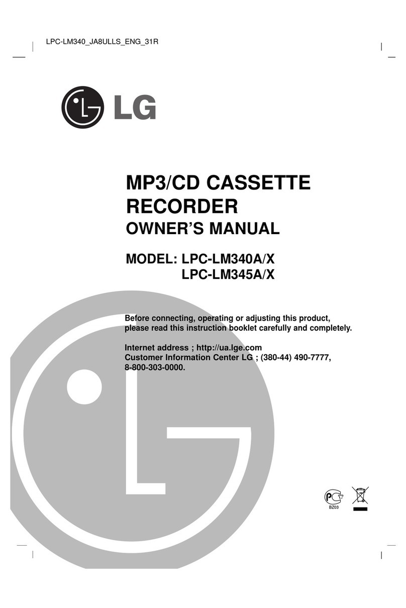 LG LPC-LM340A/X owner's manual