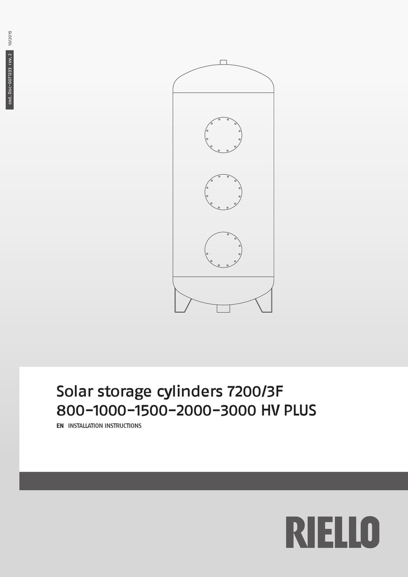 Riello RIELLO 7200/3F-800 HV PLUS installation instructions