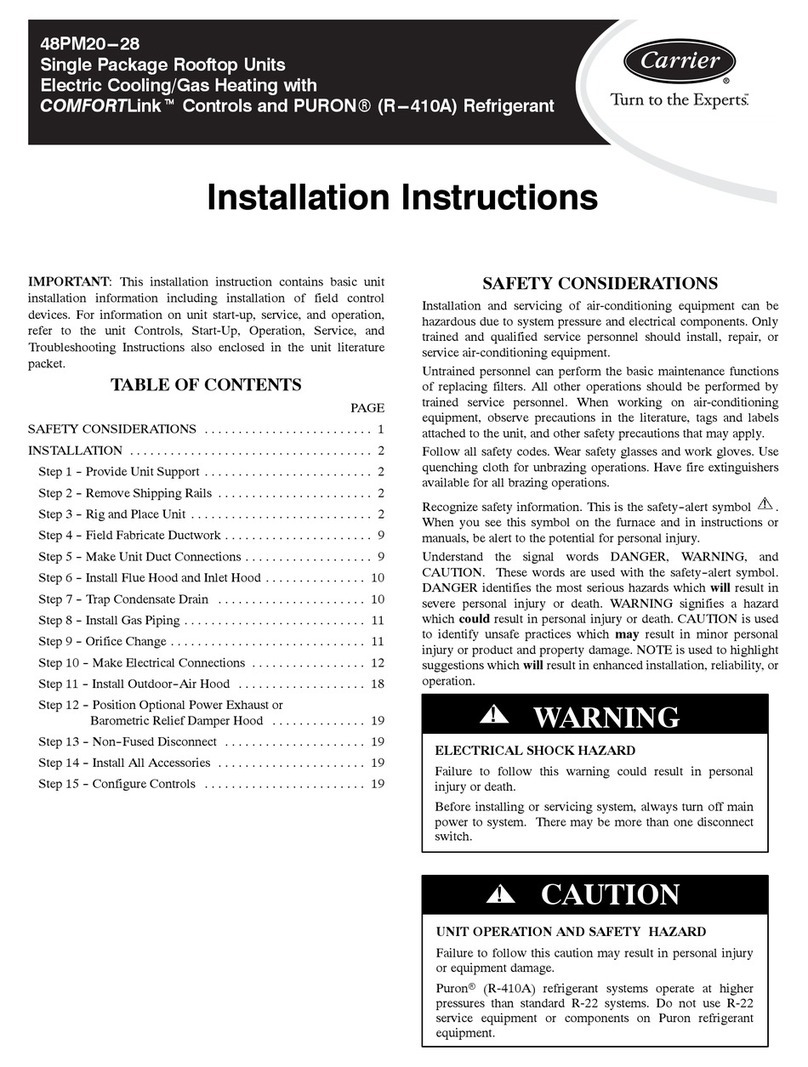 Carrier COMFORTLink PURON 48PM20 User manual