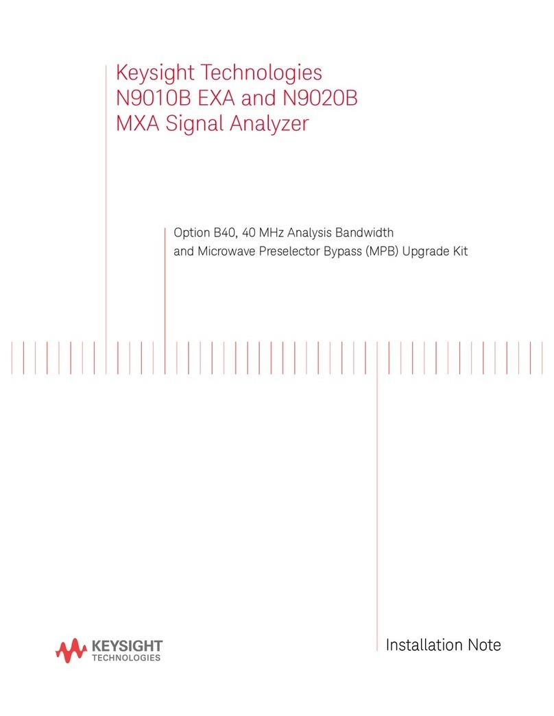 Keysight Technologies EXA N9010B Installation and operation manual