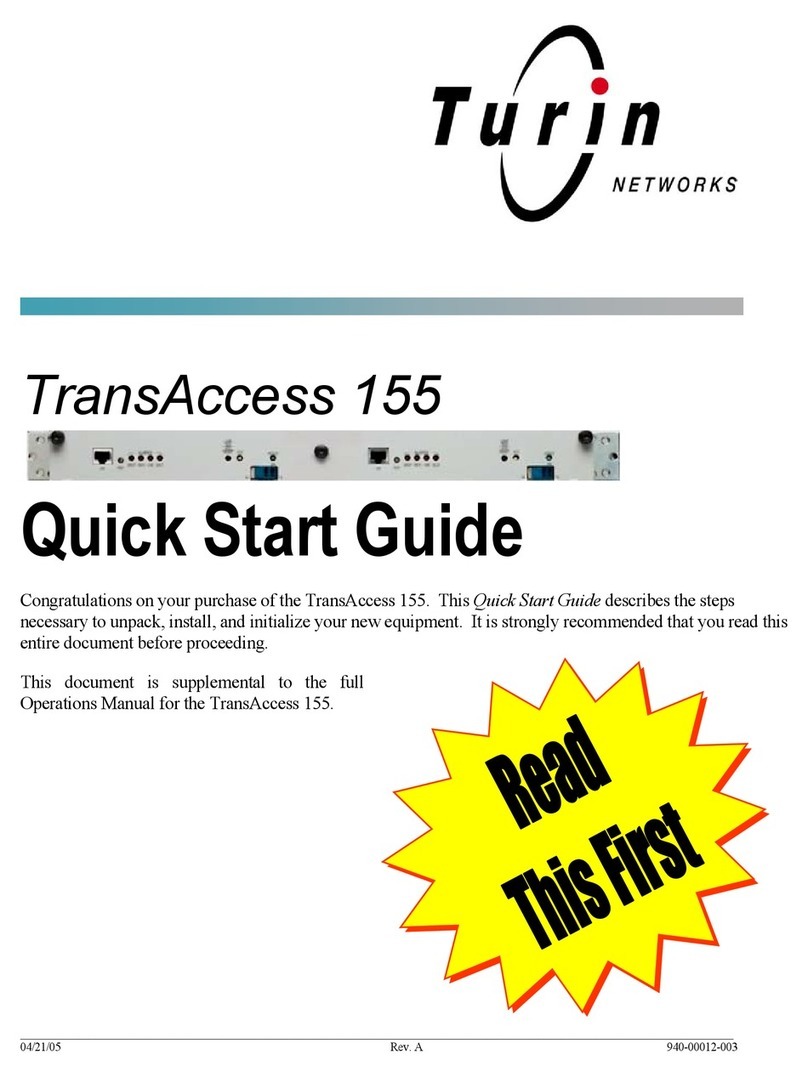 Turin Networks TransAccess 155 User manual