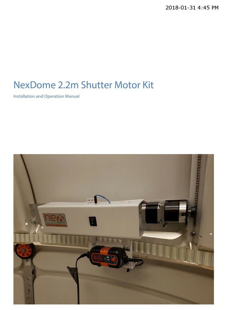 NexDome 2.2m Shutter Motor Kit Installation and operation manual
