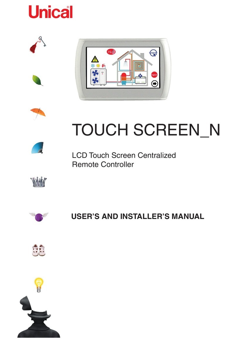 Unical TOUCH SCREEN N User's and installer's manual