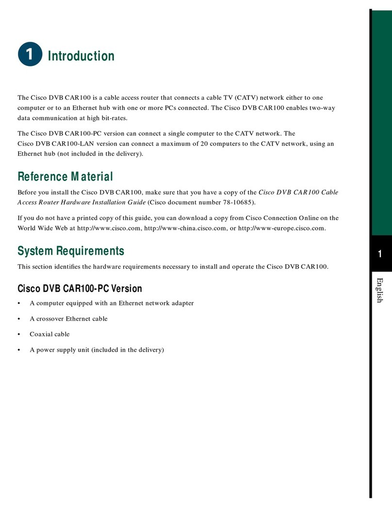 Cisco DVB CAR100 Series User manual