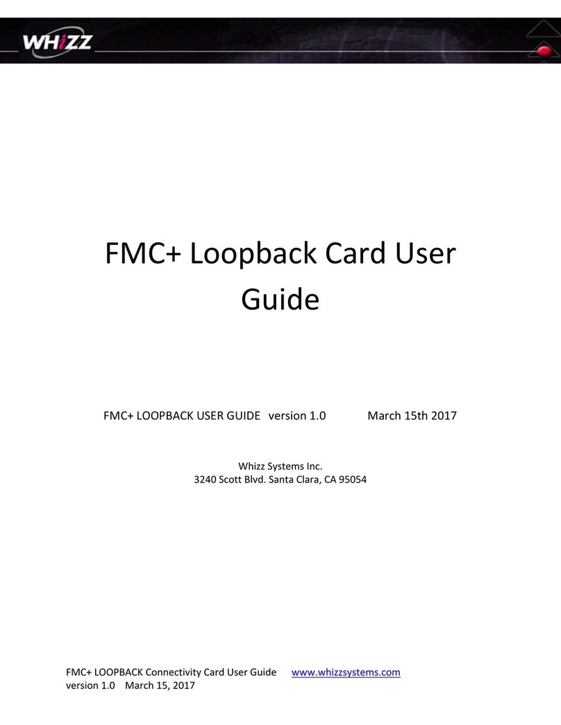 Whizz Systems FMC+ Loopback Card user guide