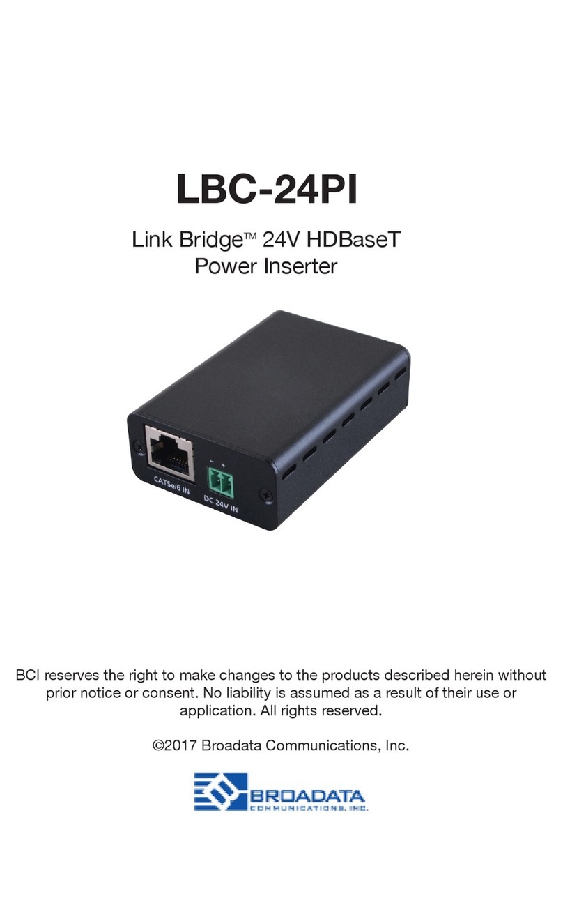 Broadata Communications Link Bridge LBC-24PI user manual