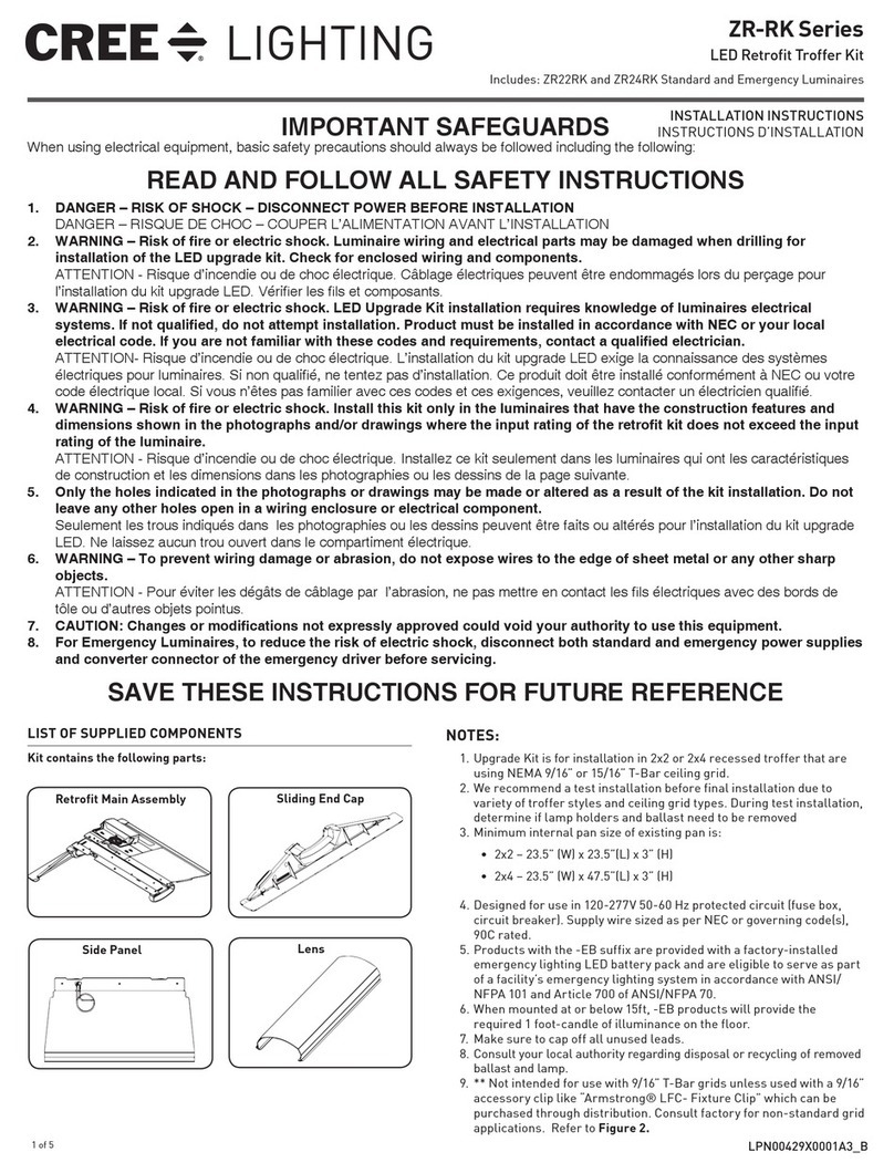CREE LIGHTING ZR-RK Series User manual