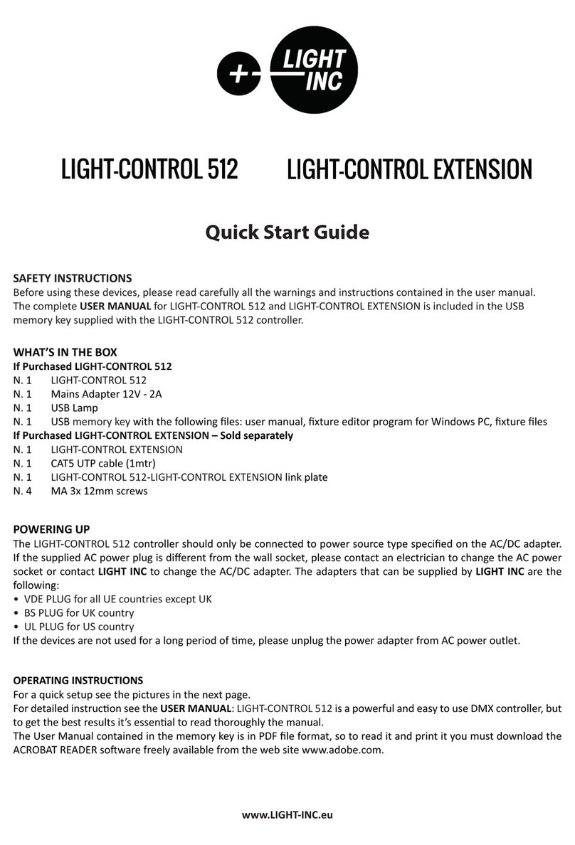 Light LIGHT-CONTROL 512 quick start guide