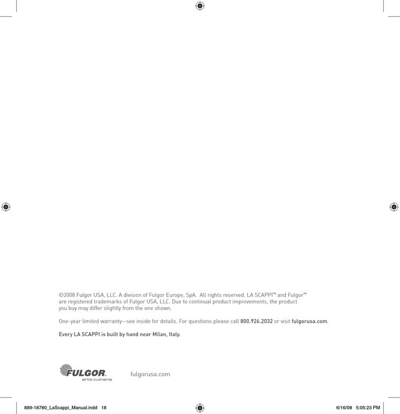 FULGOR LA SCAPPI ODEC720T2ASS User manual
