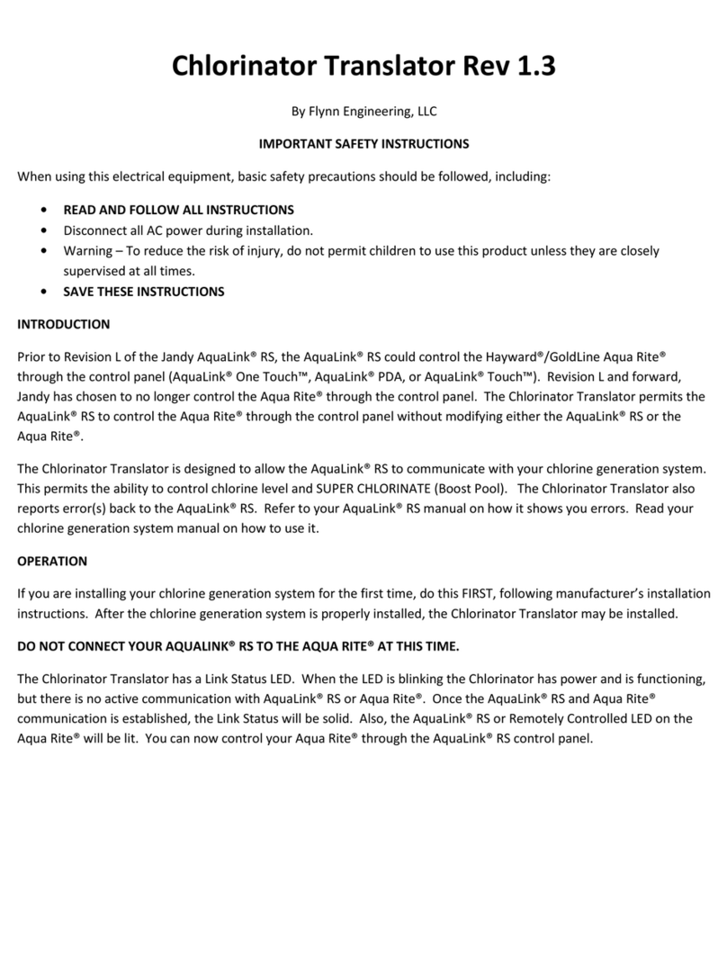 Flynn Engineering Chlorinator Translator manual