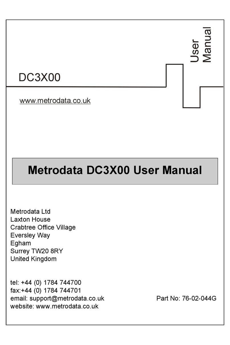 Metrodata DC3 00 Series user manual