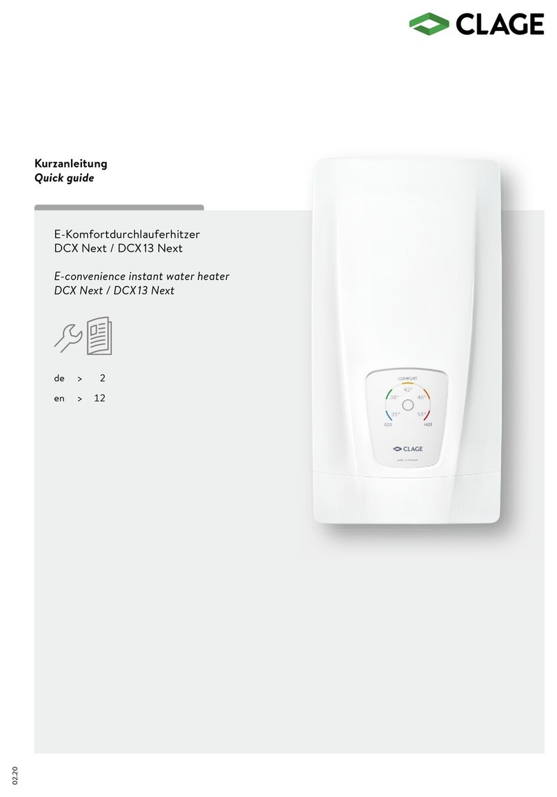 clage DCX 13 Next User manual