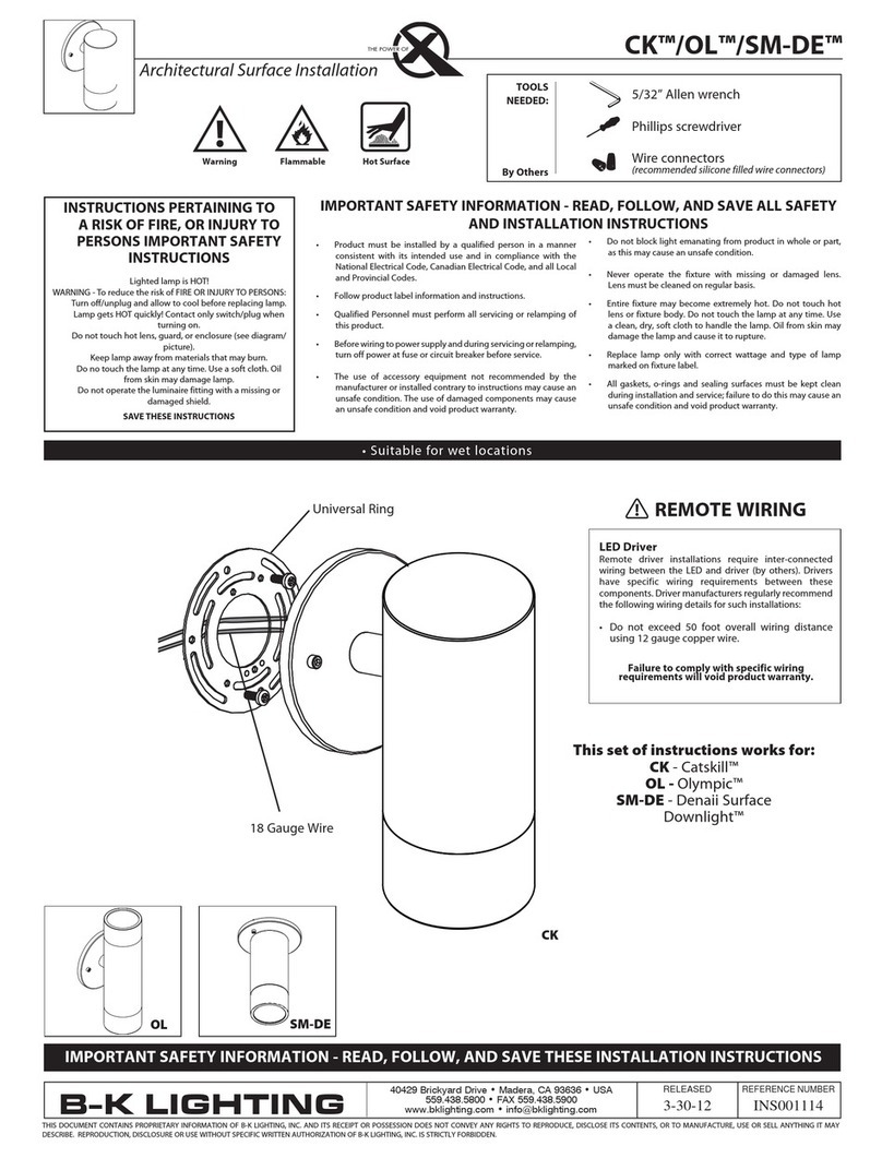 B-K lighting CK User manual