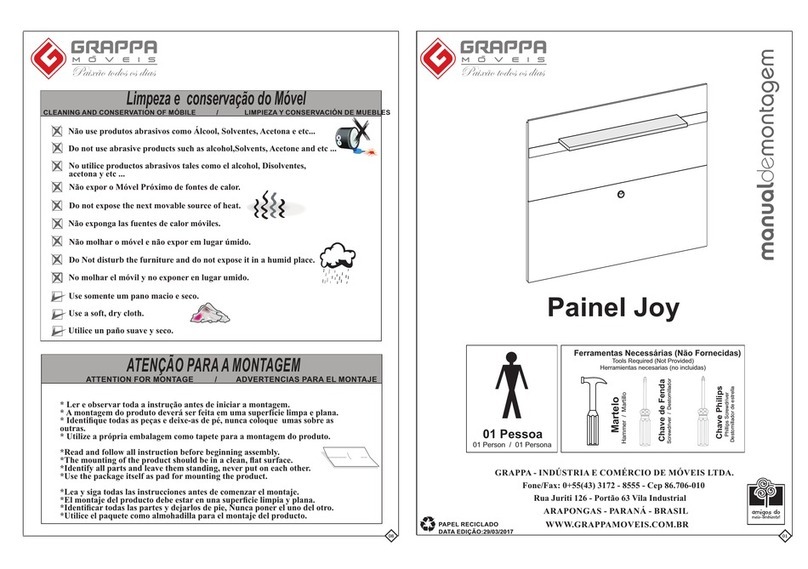 Grappa Moveis Painel Joy Assembly manual Grappa Moveis Painel Joy Assembly manual