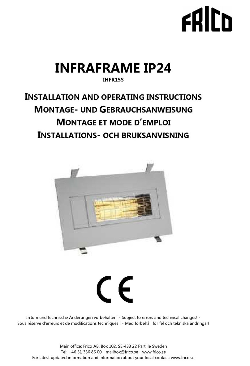 Frico INFRAFRAME IP24 User manual Frico INFRAFRAME IP24 User manual